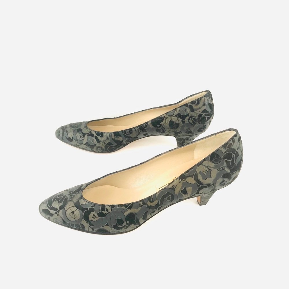Vintage Court Shoes by AMALFI “SUSAN” Jacquard Heels HAND MADE IN ITALY 1960s - Picture 6 of 7